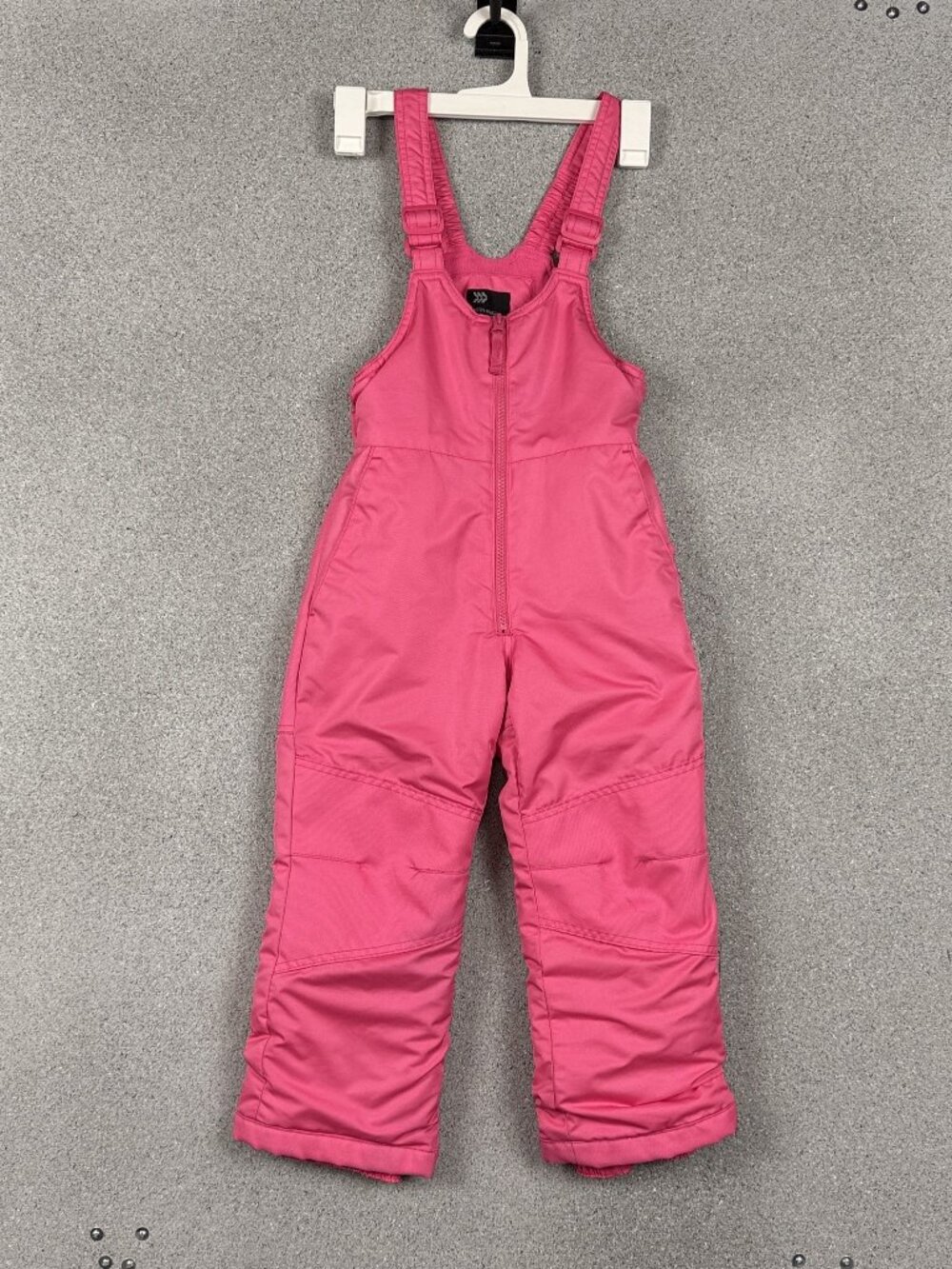 All in Motion Girls Snow Bib Pants XS 4/5 Pink Ski Sledding Winter Insulated